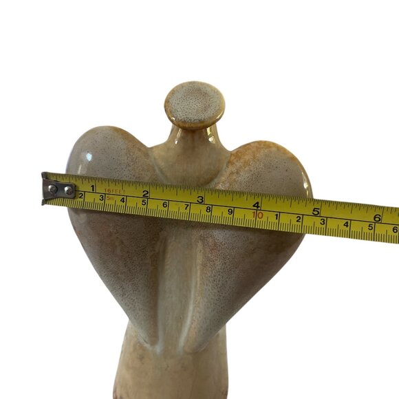 ANGEL Handcrafted Earthenware Pottery 7 1/4" High Blank Face Simple Elegant - Picture 6 of 8